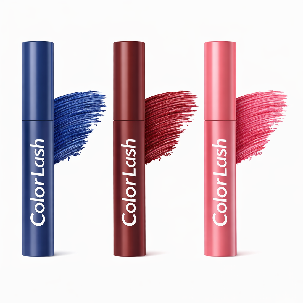 ColorLash Mascara Trio – Midnight Blue, Wine Maroon & Blush Pink (Pack of 3)