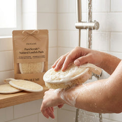 PureScrub Natural Loofah Pads  Plant-Based Body Scrubber | Deep Exfoliation | Smooth Skin Glow