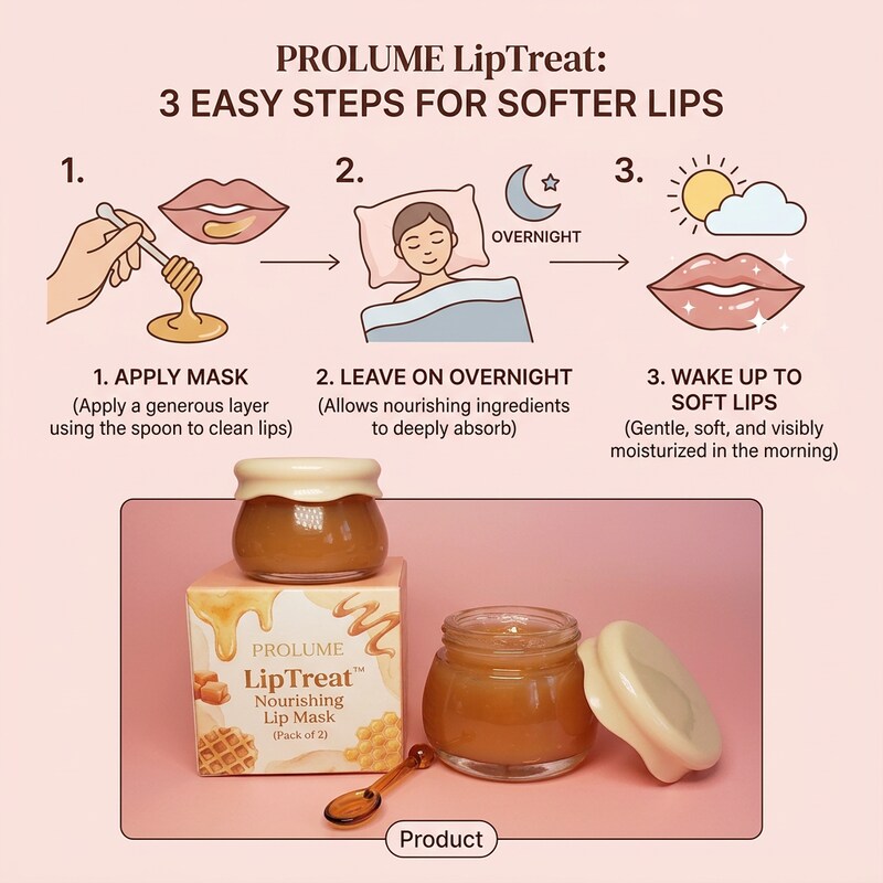 LipTreat Nourishing Lip Mask (Pack of 2)  Deep Repair | Hydrating Lip Care | Soft & Smooth Lips