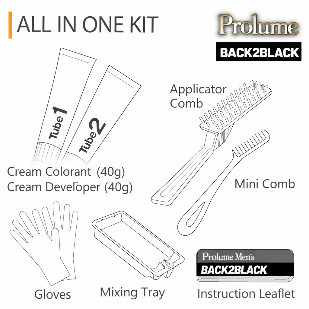 Back2Black Instant Hair Color – 2 Cream Speed System