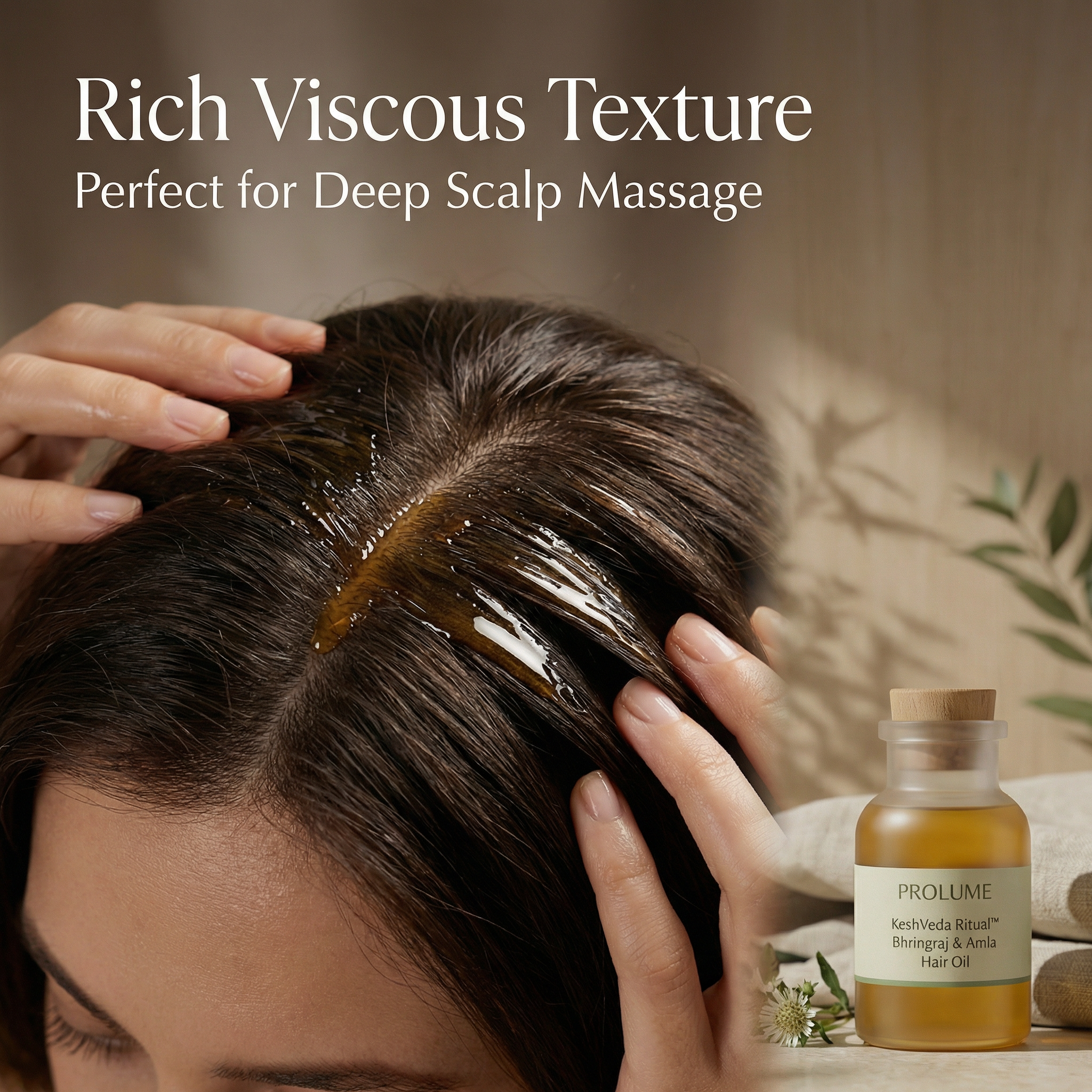 KeshVeda Ritual Highly Viscous Hair Oil Set  (Pack of 4 – Frost Bottle with Wooden Cork)