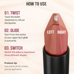 TriKiss 3-in-1 Multi Shade Lipstick – Caramel Rose