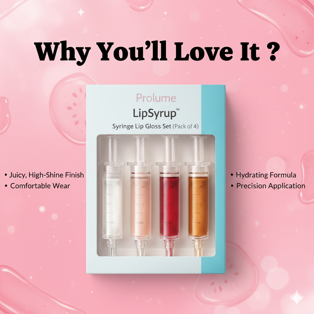 LipSyrup™ Syringe Lip Gloss Set (Pack of 4)