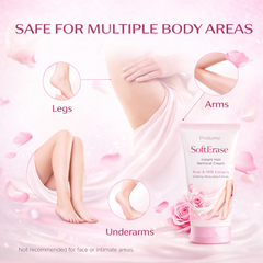 SoftErase Instant Hair Removal Cream – Rose & Milk Extracts