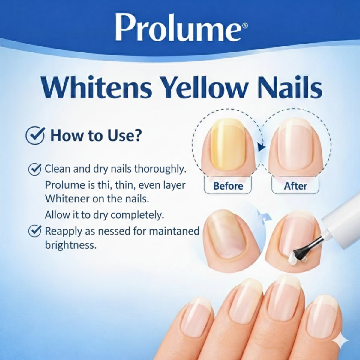 Nail Whitener for Yellow Nails