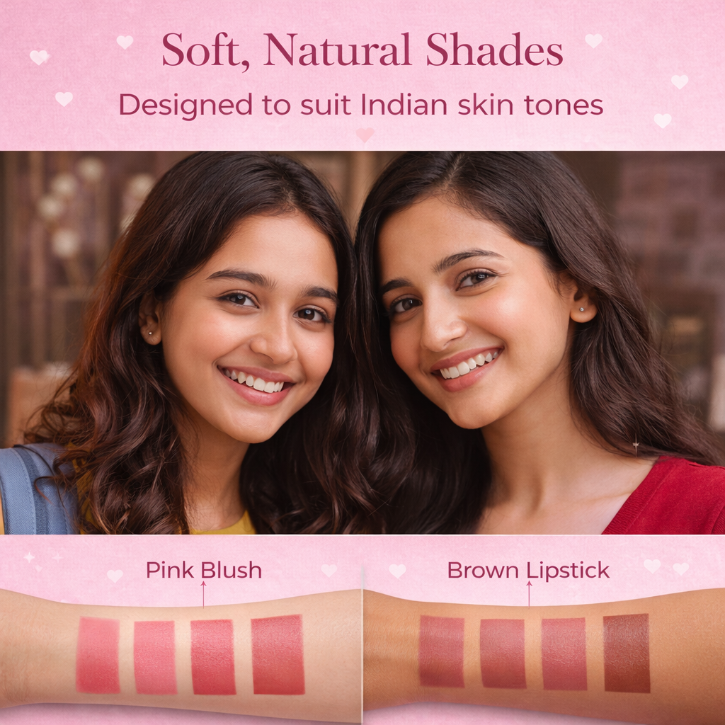 CampusGlow All-in-One Makeup Kit for College Girls