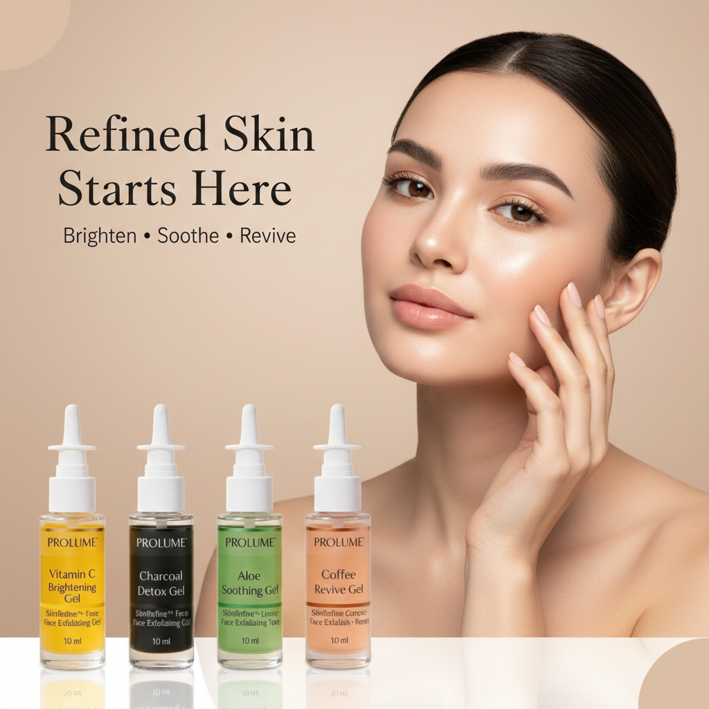 SkinRefine Face Exfoliating Gel Collection (Vitamin C, Charcoal, Aloe & Coffee Variants)