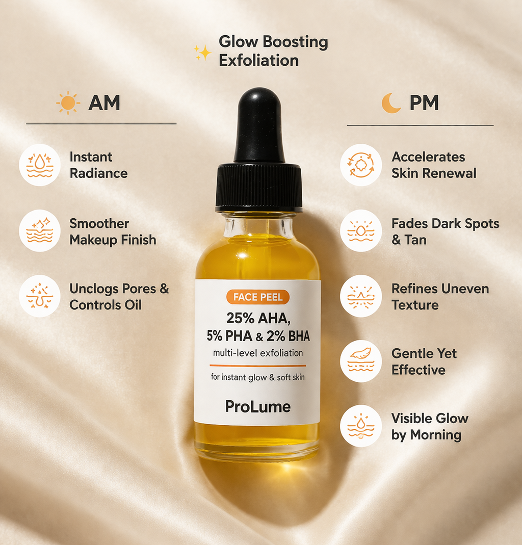 PeelOff Glow Solution  (25% AHA + 2% BHA + 5% PHA Peeling Solution – 20g | Deep Exfoliation + Instant Glow Reset)