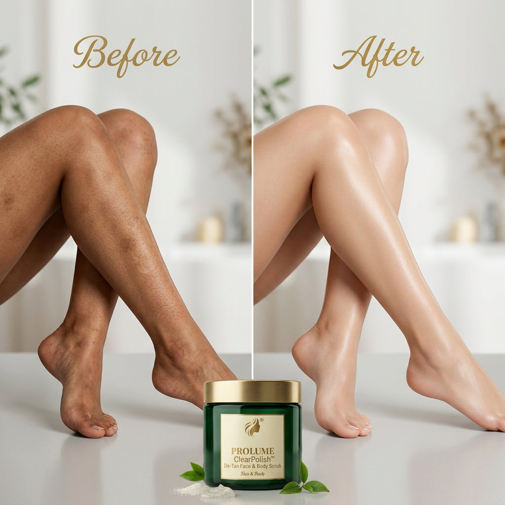 ClearPolish De-Tan Face & Body Scrub