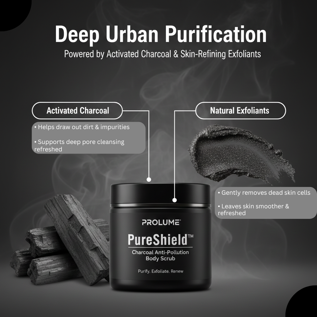 PureShield Charcoal Anti-Pollution Body Scrub