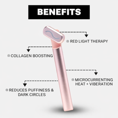 EyeRevivePro LED Face & Eye Massager – 4-in-1 Vibration + Heat + Microcurrent + Red Light Therapy