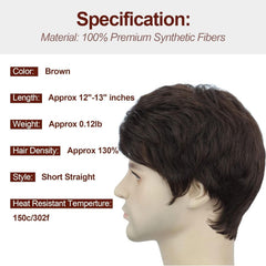 TrueHair Wig for Men – Natural Look Full Head Wig for Boys & Middle-Aged Men
