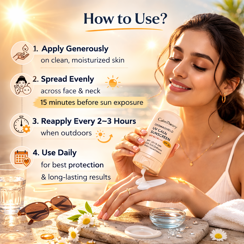 CalmTheory DermaShield UV Calm SPF 50+ PA++++ Sunscreen Lotion