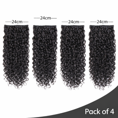 InstaCurls Hair Extensions – Curly / Wavy Synthetic Hair Extension for Women-Pack of 4