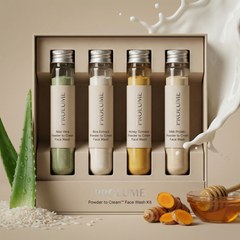 Powder to Cream Face Wash Kit  ~4 Variants | Test Tube Packaging Pack of 4