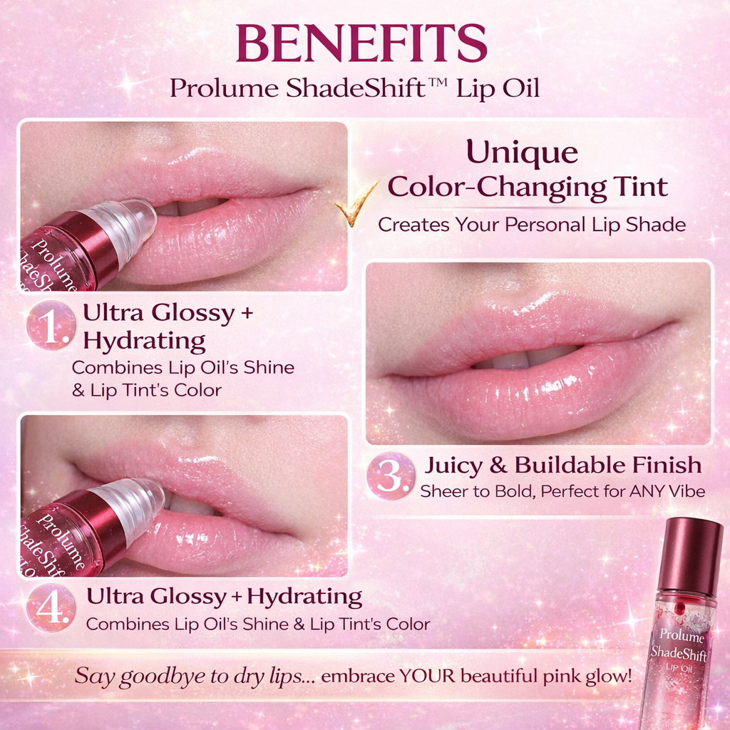 ShadeShift Lip Oil  Color-Changing Hydrating Gloss Oil for Lips