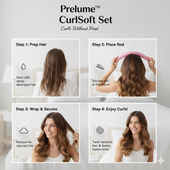 CurlSoft Women's Heatless Hair Curler Set