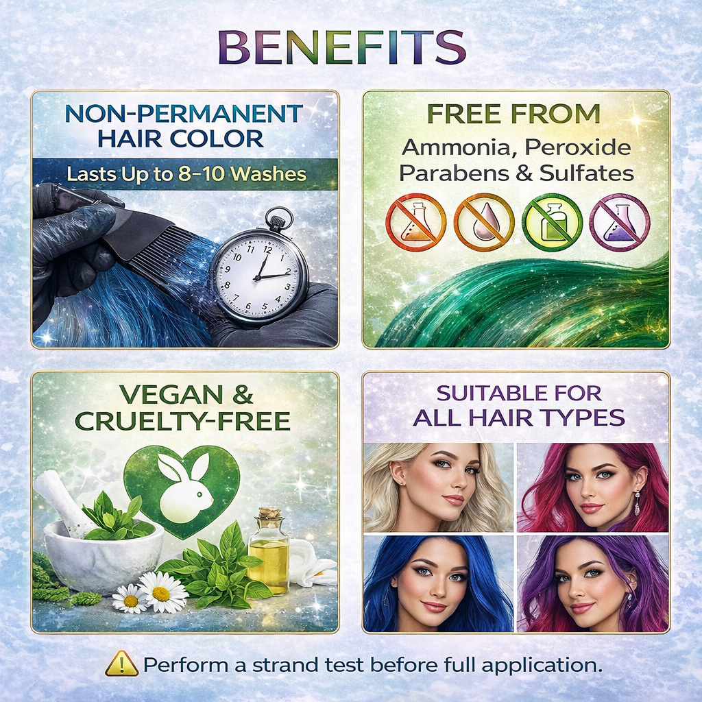 PlayColor Hair Color Kit – Pack of 6 Shades + Bleach