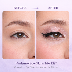 Eye Glam Trio Kit- Eyeliner + Mascara + Glitter Eyeshadow