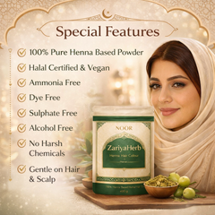 Noor ZariyaHerb Henna Hair Color Powder - Dark Brown | 350g Premium Pouch