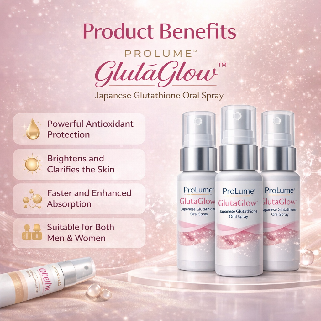GlutaGlow Japanese Glutathione Oral Spray – Pack of 3