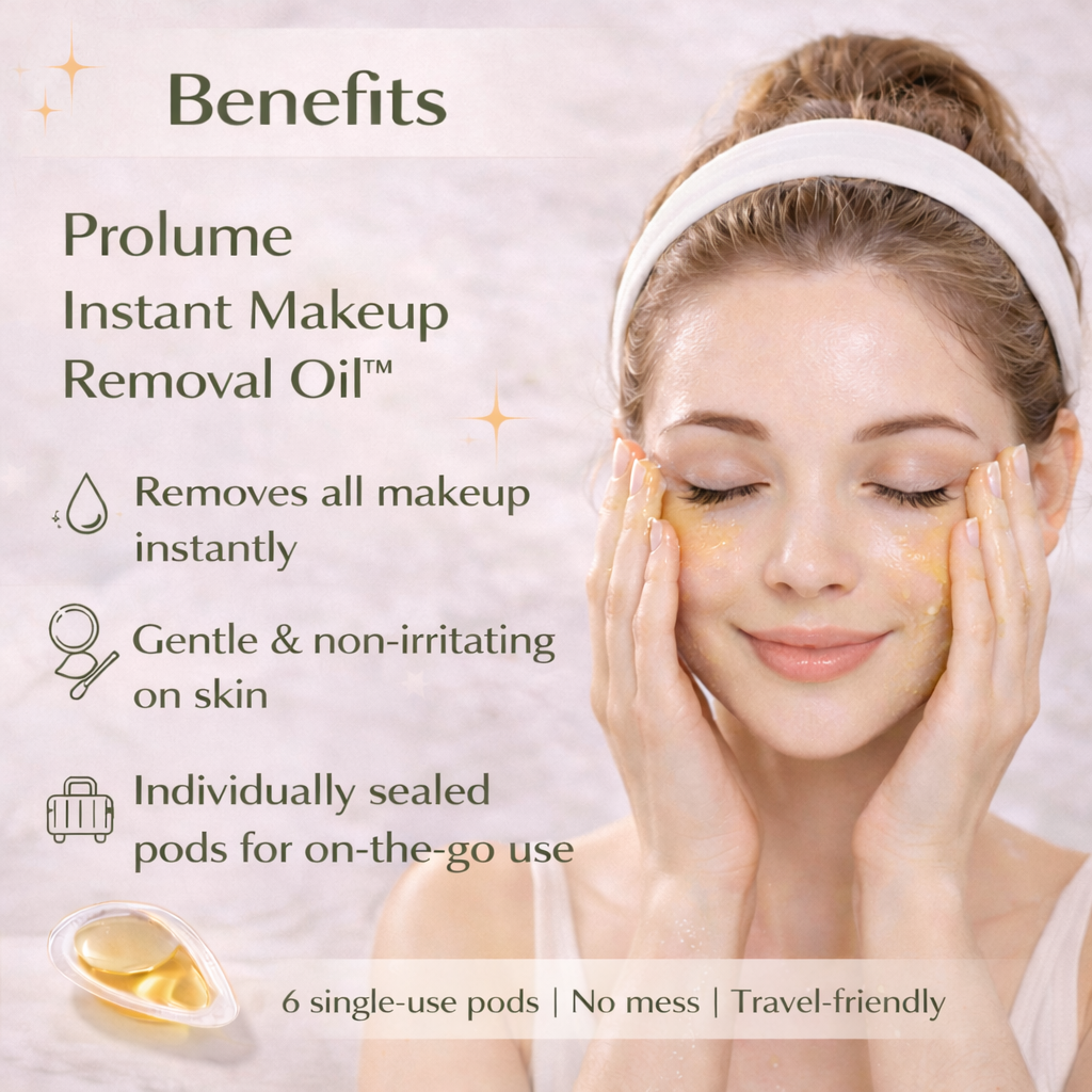 Instant Makeup Removal Oil – 6 Single-Use Pods