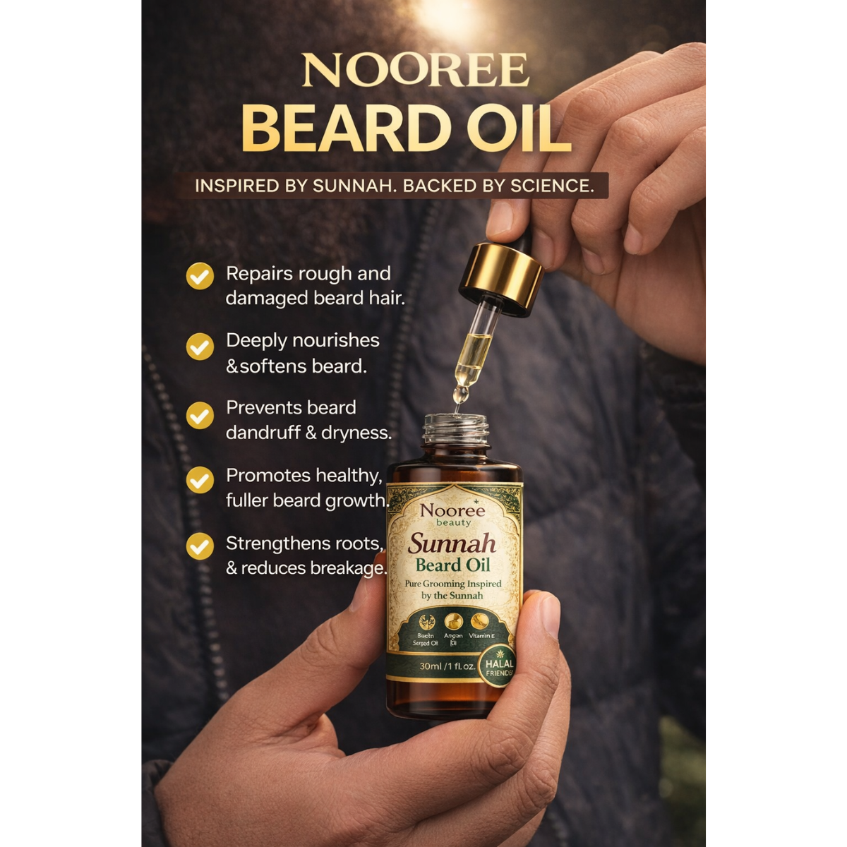 Nooree Sunnah Beard Oil-Pack of 3