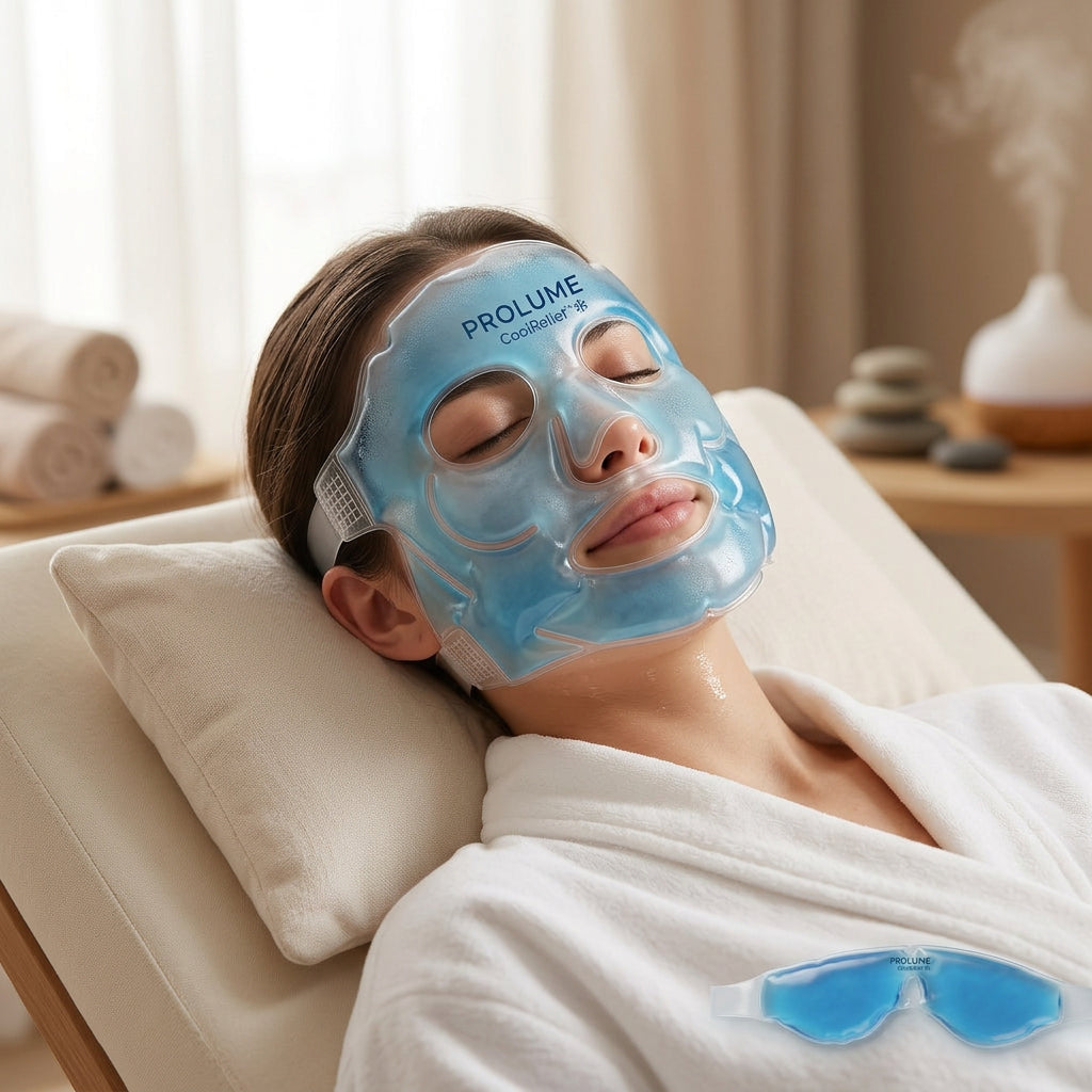 CoolRelief Cooling Gel Face Mask  Full Face Therapy Mask | Hot & Cold Compress | Skin Soothing & Stress Relief System