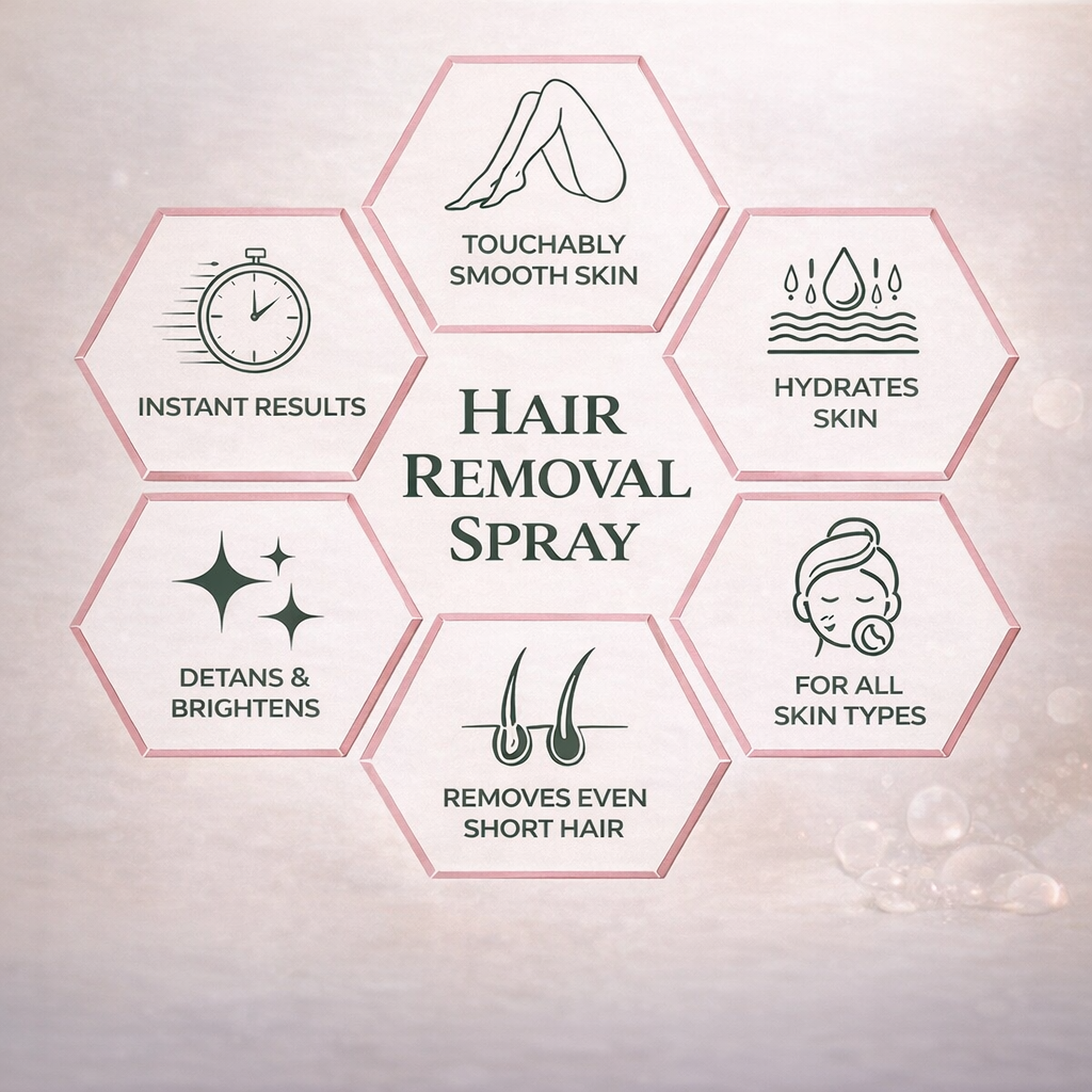 HairOff Smooth Removal Spray – Sunflower & Shea Butter Skin Comfort Formula