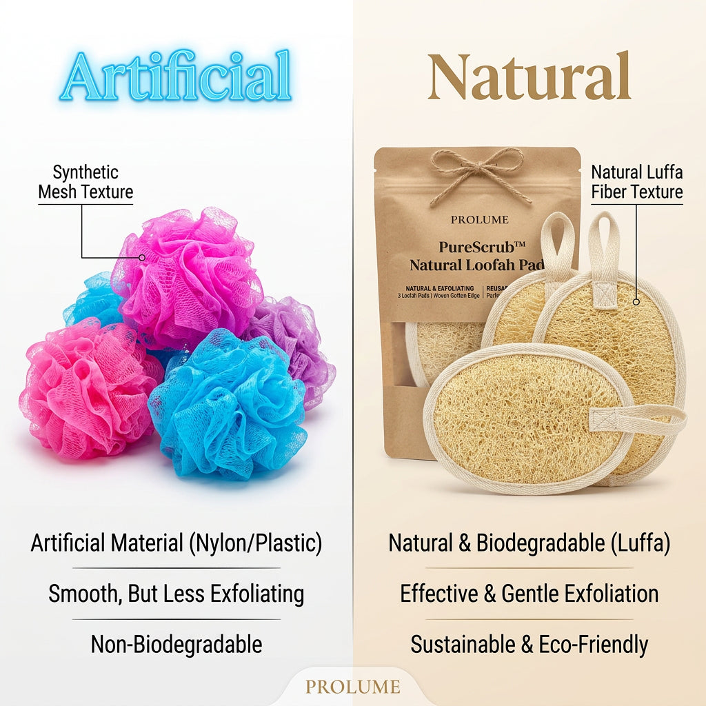 PureScrub Natural Loofah Pads  Plant-Based Body Scrubber | Deep Exfoliation | Smooth Skin Glow