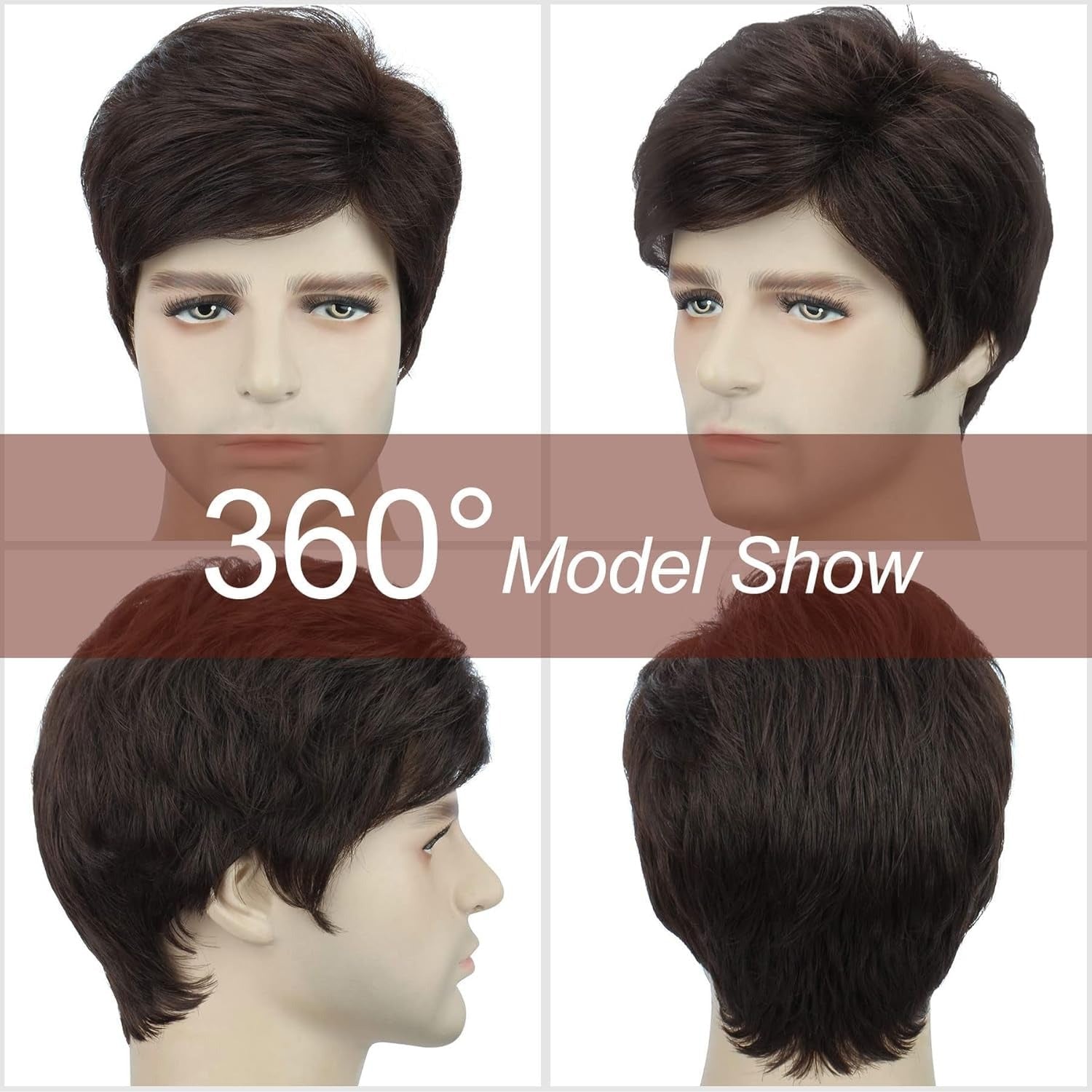 TrueHair Wig for Men – Natural Look Full Head Wig for Boys & Middle-Aged Men