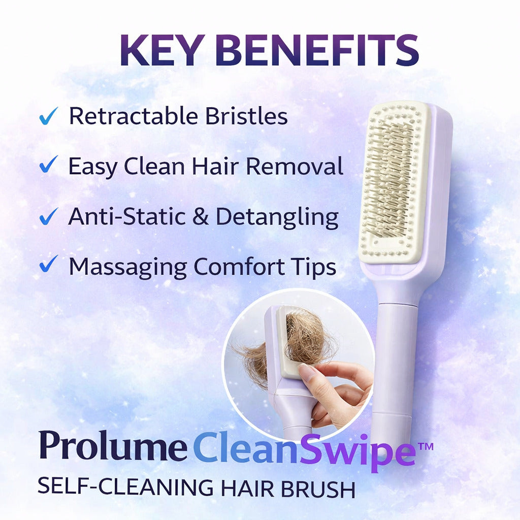 CleanSwipe Self-Cleaning Hair Brush