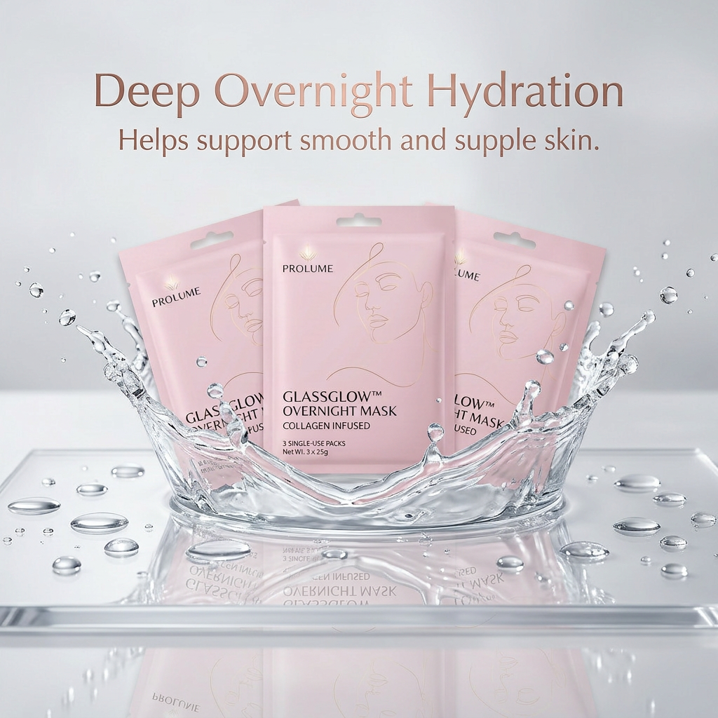 GlassGlow Collagen Overnight Mask (Pack of 3)