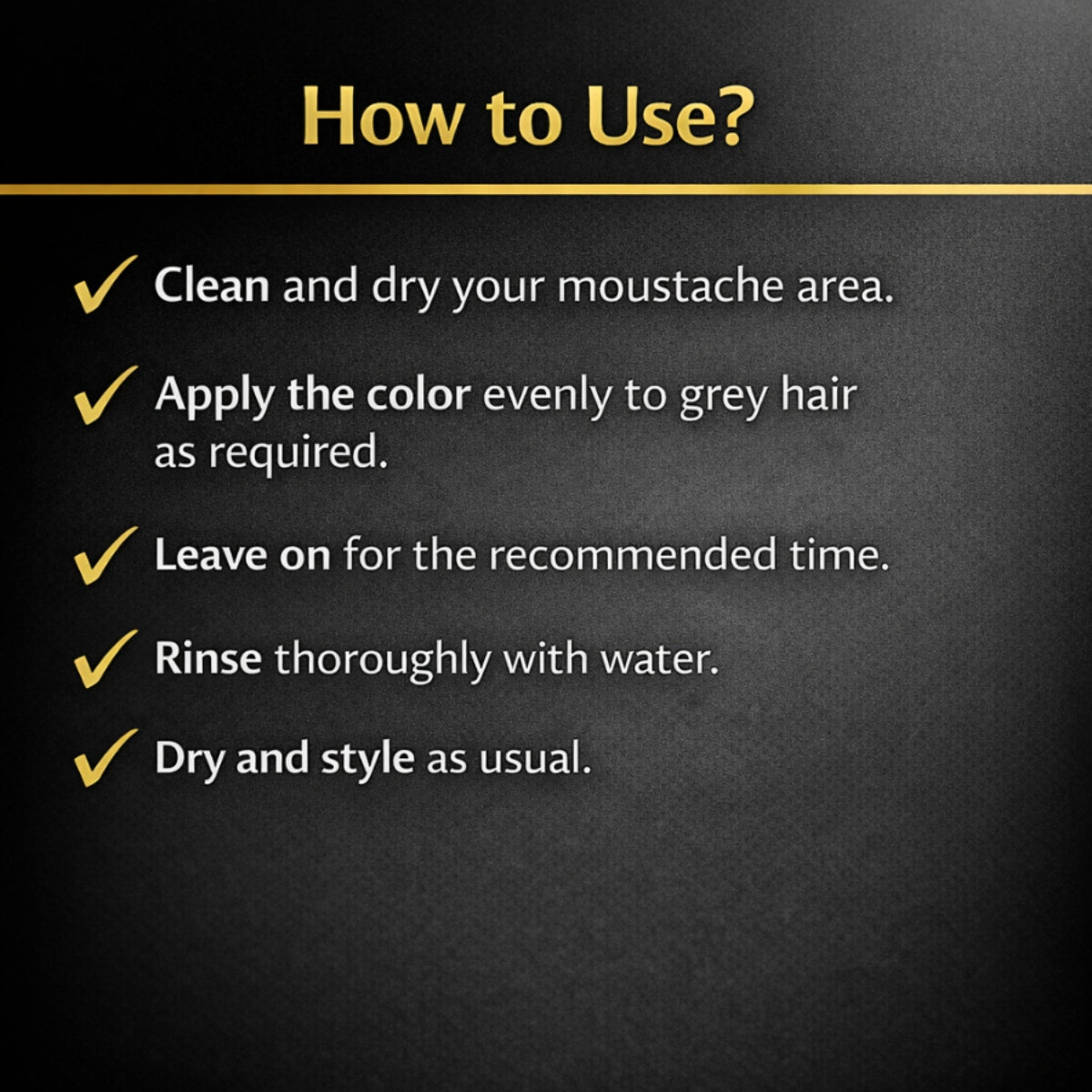 Moustache Hair Color