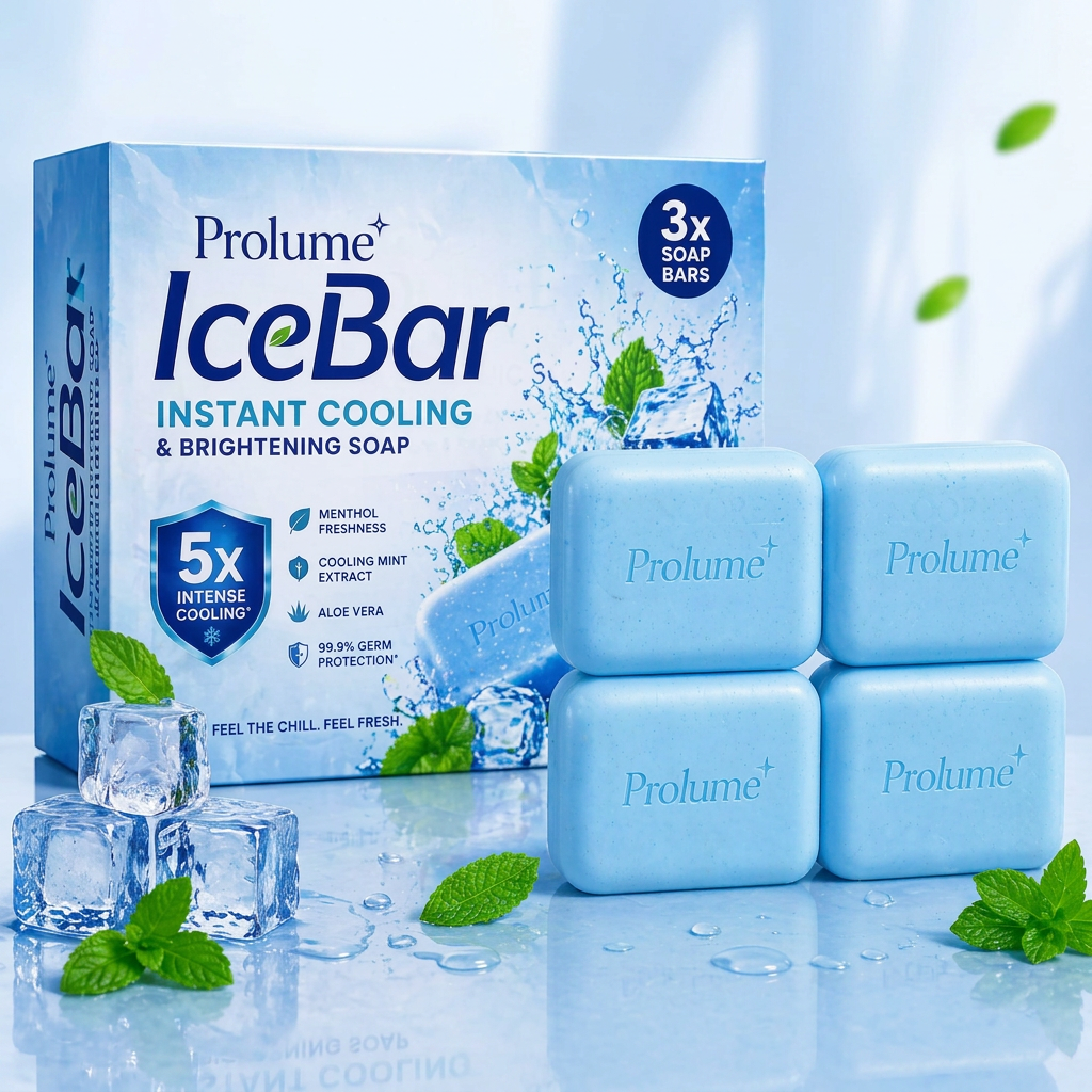 IceBar Instant Cooling & Brightening Soap (Pack of 3)