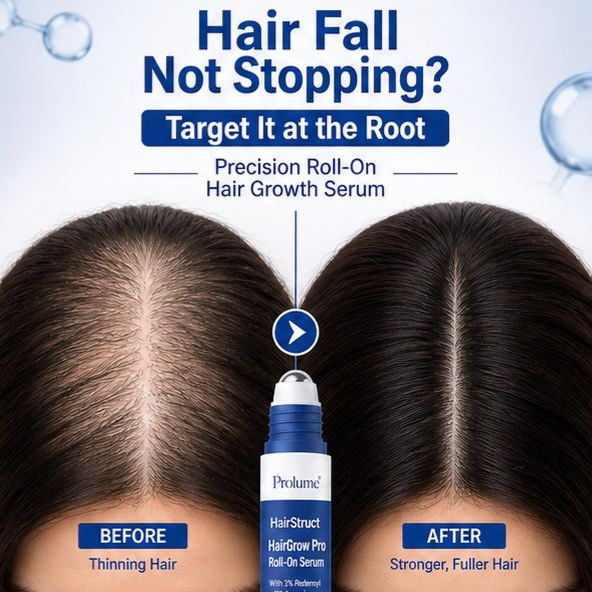 HairStruct Advanced Hair Growth Roll-On Serum With 3% Redensyl + 2% Anagain and Rosemary extract