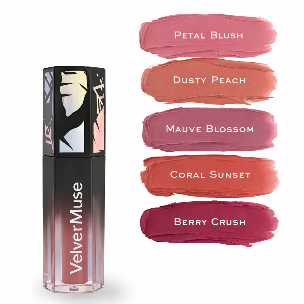 VelvetMuse Matte Lip Cream – Rose Mauve