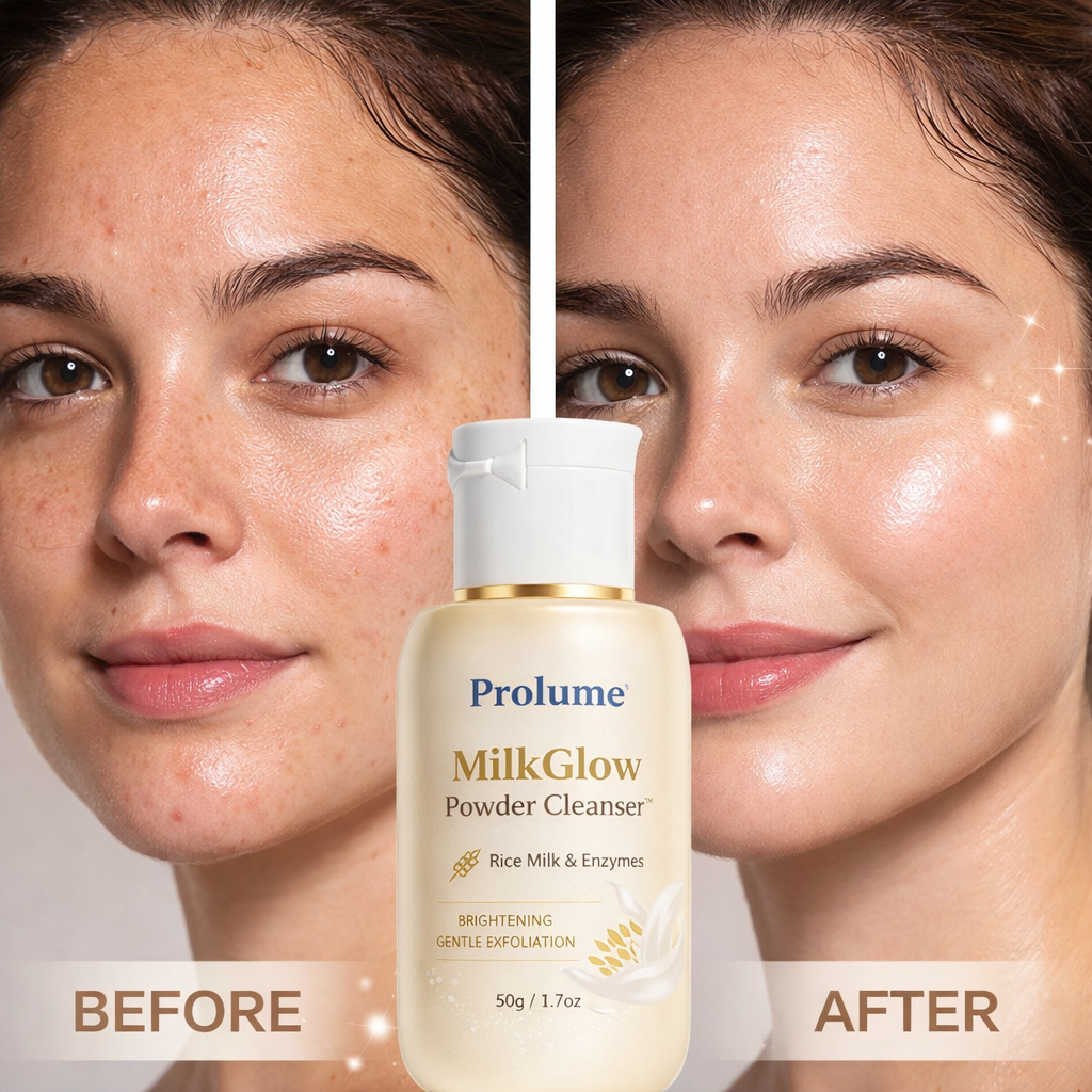 MilkGlow Powder Cleanser (Rice Milk + Enzymes) – Brightening Gentle Exfoliating Face Wash