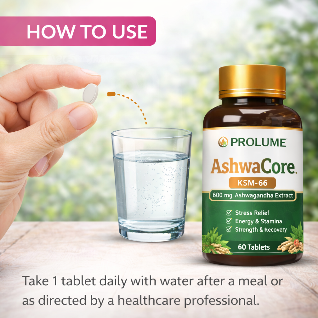 AshwaCore KSM-66 Ashwagandha – 600 mg (60 Tablets)