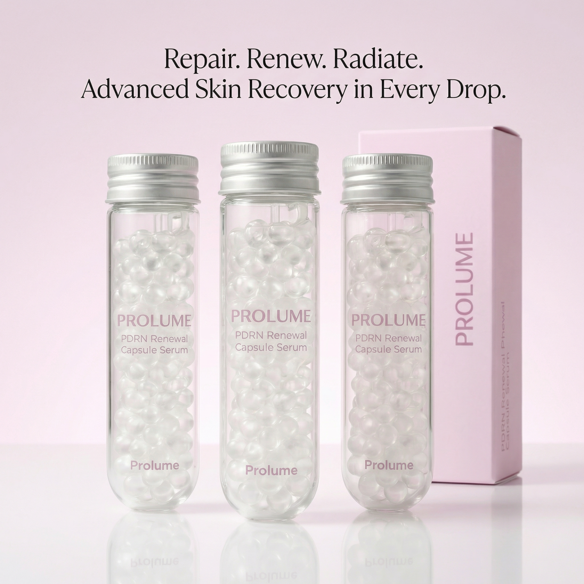PDRN Renewal Capsule Serum  Pack of 3 | 30ml Each | Precision Dropper Bottles