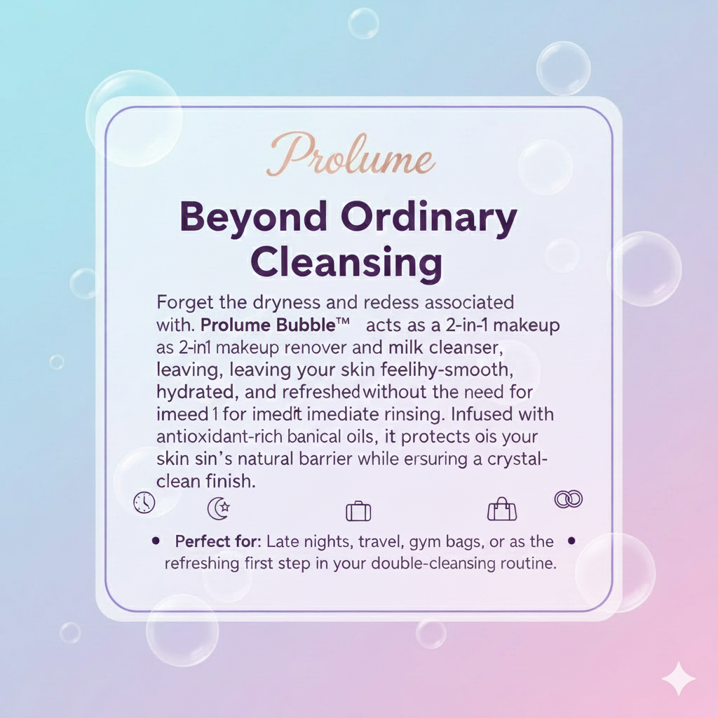 BubbleClean Makeup Remover & Cleansing Wipes