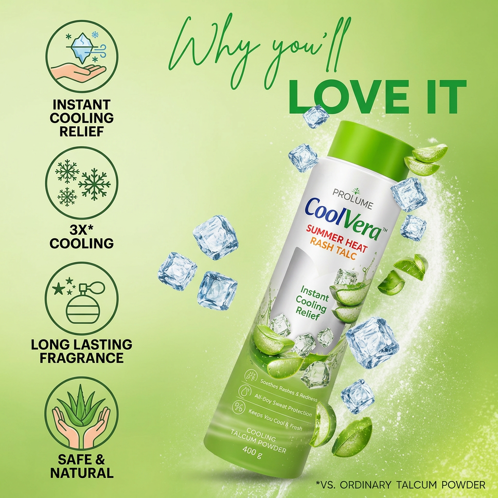CoolVera Summer Heat Rash Talc