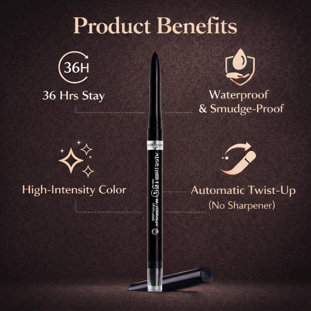InkLock Automatic Gel Eyeliner – 36 Hrs Stay