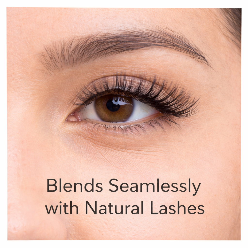 Natural Black Fake Eyelashes – Set of 6 Pairs with Lash Glue