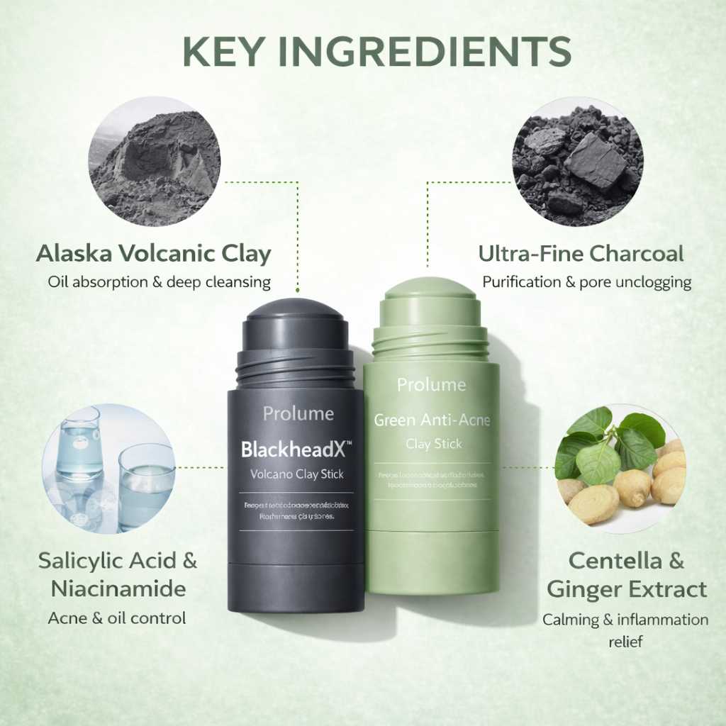 BlackheadX Volcano Clay Stick with Green Anti-Acne Clay Stick