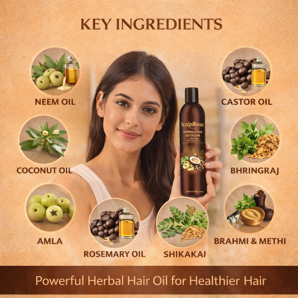 ScalpBoost Herbal Hair Growth Oil Spray