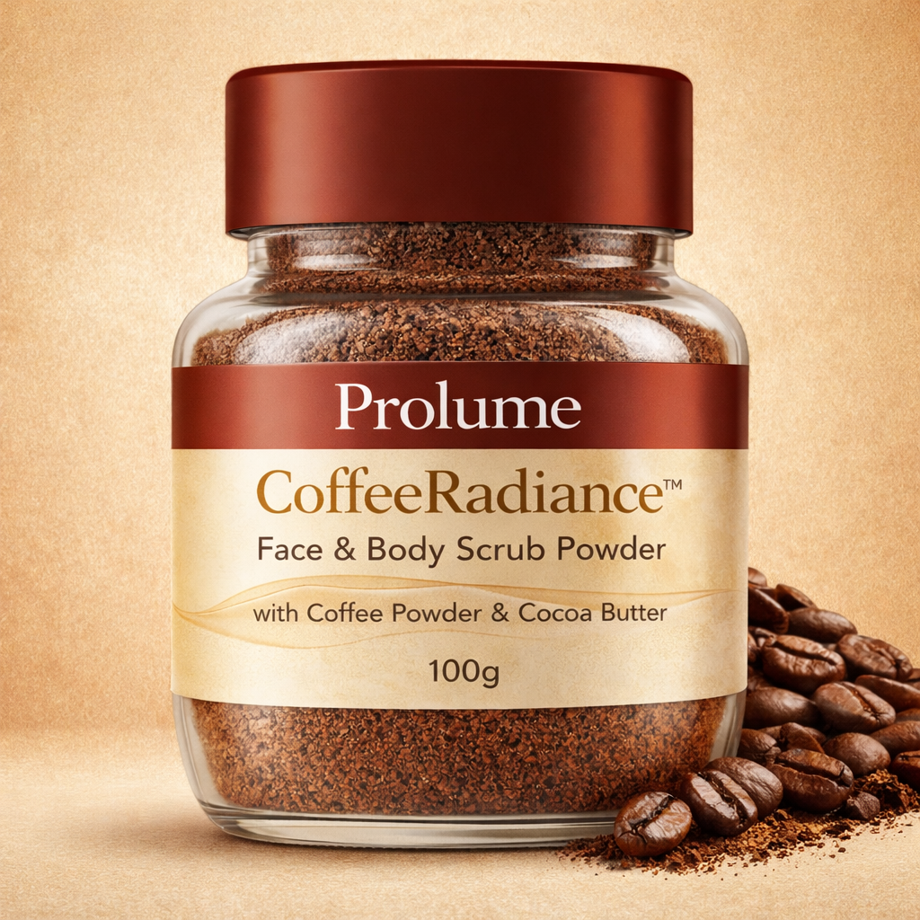 CoffeeRadiance Face & Body Scrub Powder for Tan Removal & Soft-Smooth Skin