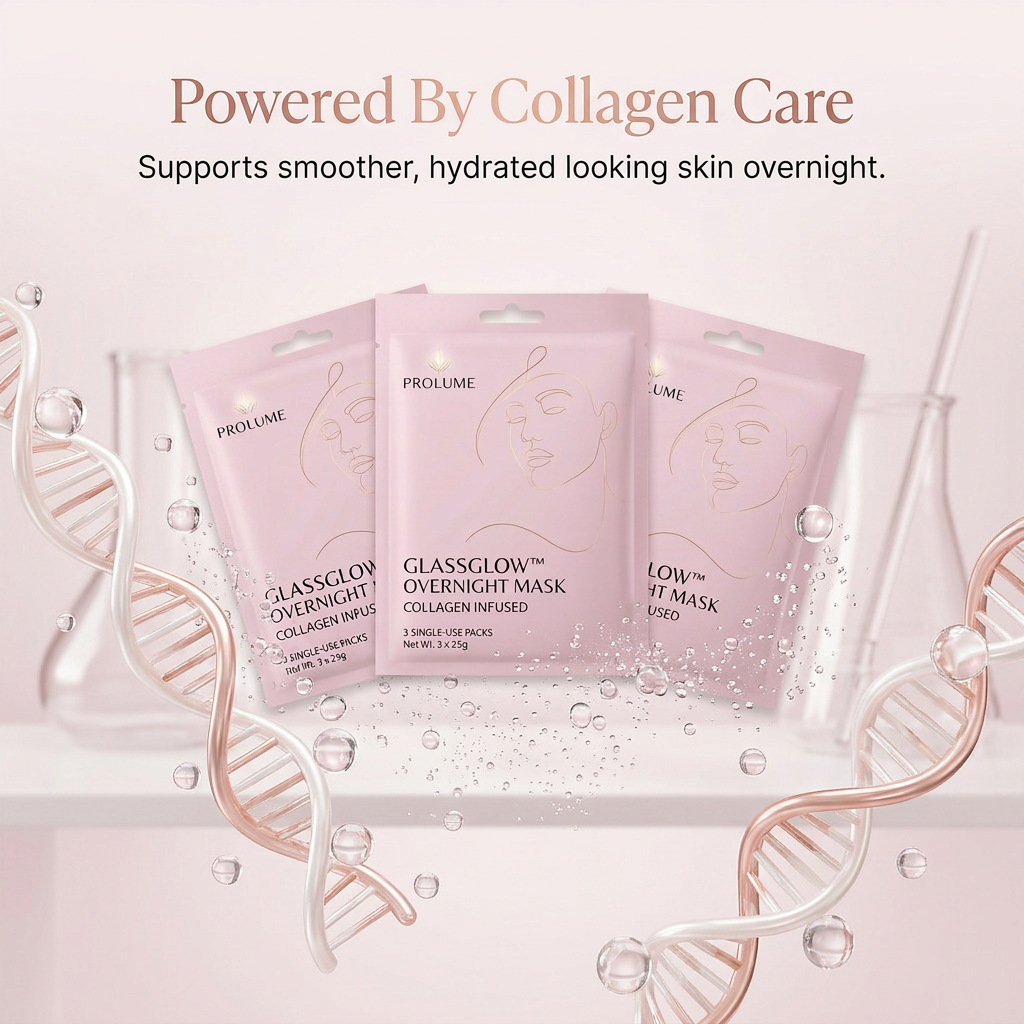 GlassGlow Collagen Overnight Mask (Pack of 3)