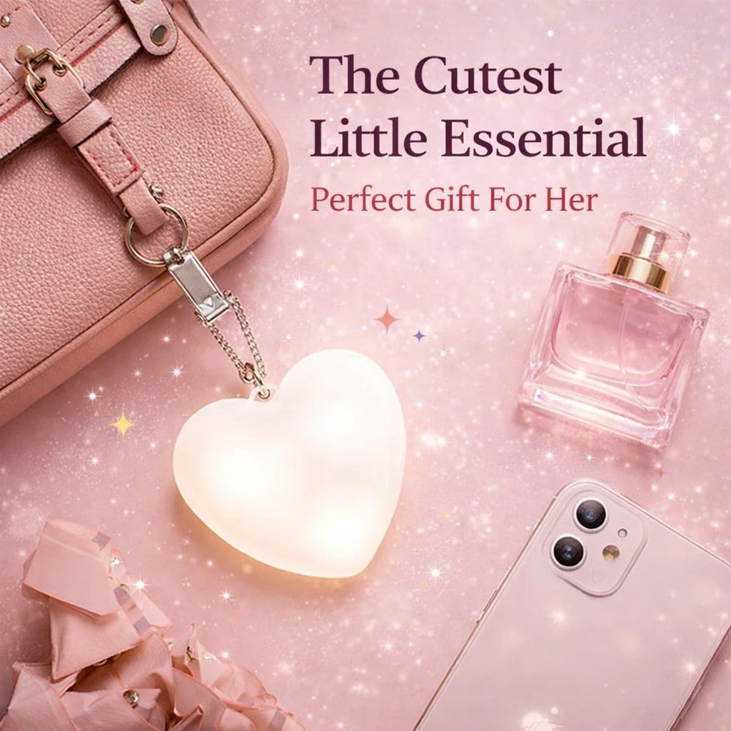 HeartGlow Bag Light Rechargeable Keychain Lamp