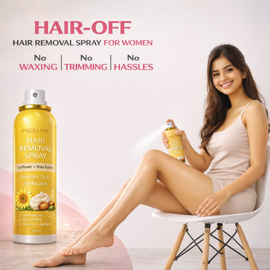 HairOff Smooth Removal Spray – Sunflower & Shea Butter Skin Comfort Formula